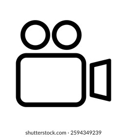 vector video icon with transparent background