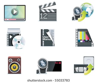 Vector video icons. Part 1