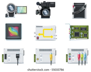 Vector video icons. Part 2