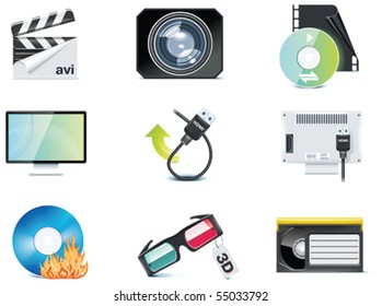 Vector video icons. Part 4