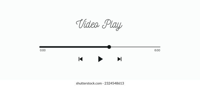 Vector Video Play, Pause, Sound, Audio Player