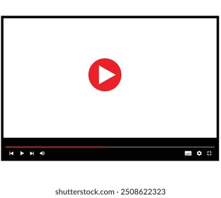 Vetor Video Playback Screen Frame Material ilustração stock