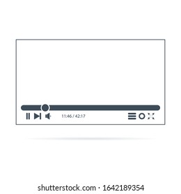 vector video player icon on a white background