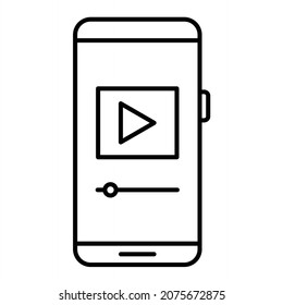 Diseño de iconos de esquema de streaming de vídeo vectorial
