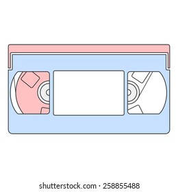 Vector Video Tape Icon On White Background