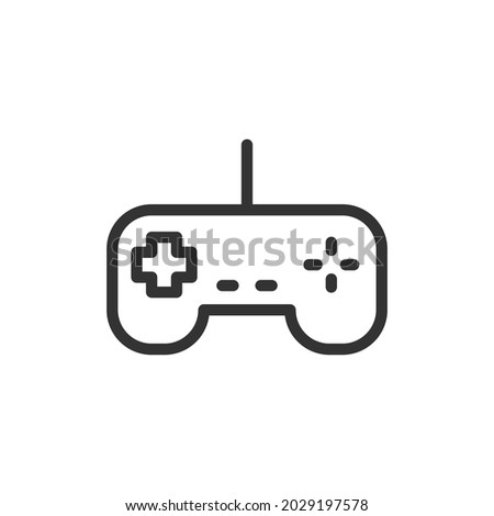 Vector videogame line icon. Symbol in trendy outline style. Vector illustration isolated on a white background. 