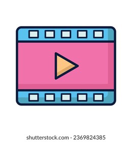 Vector videos icon on transparent background.