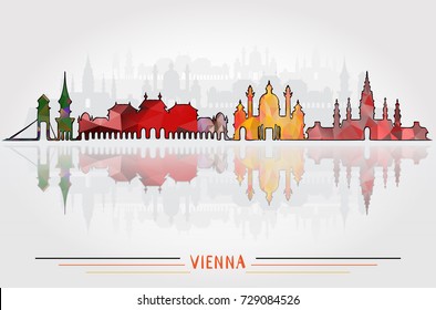 Vector Vienna City background
