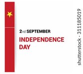 Vector Vietnam Independence Day 2nd September Celebration Card. Illustration