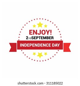Vector Vietnam Independence Day 2nd September Celebration Card. Illustration