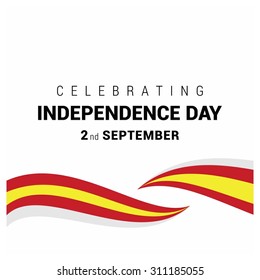 Vector Vietnam Independence Day 2nd September Celebration Card. red and yellow lines abstract background Illustration
