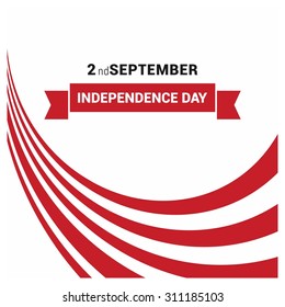 Vector Vietnam Independence Day 2nd September Celebration Card. Illustration
