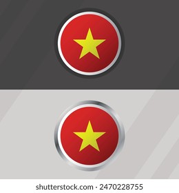 Vektorgrafik Vietnam Runde Flagge Vorlage