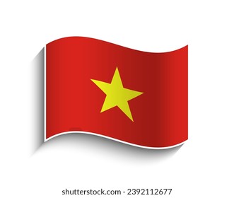 Vector Vietnam waving Flag Icon
