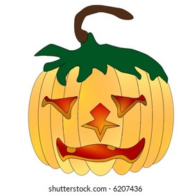 vector  view of the halloween pumpkin