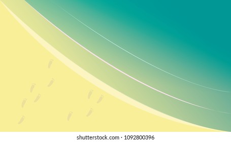 Vector view of summer beach