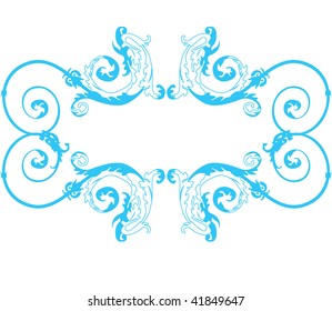 Vector vignette In flower style - Empire, East, Greek, Gothic, Modernist, Rococo, Romance, baroque