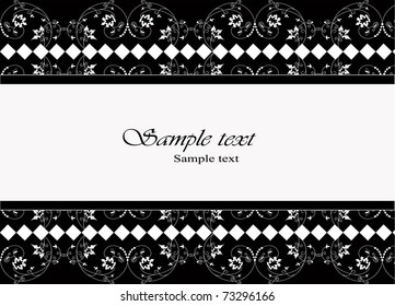 vector vignette greeting card with place for your text