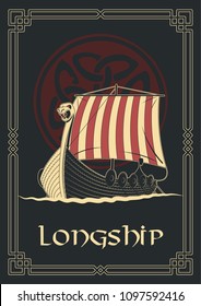 Vector Viking Longship Poster