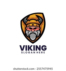 vector viking mascot logo design