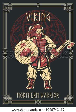 Vector Viking The Northern Warrior Poster