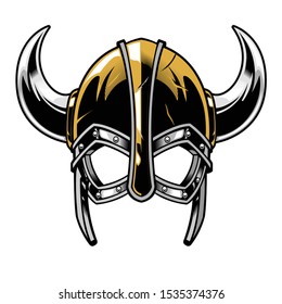 vector of viking warrior helmet