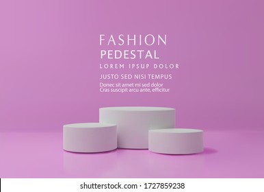 Vector vilet minimal scene , podiumfor cosmetic product presentation. Abstract background with geometric podium platform in pastel colors. Template for design, presentation, advertisement.3d rendered.