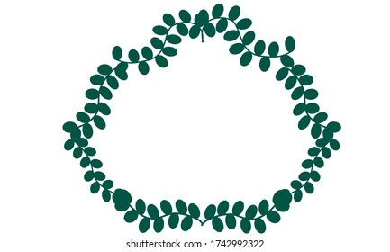 Vector vine set hand drawn free space text on white background.