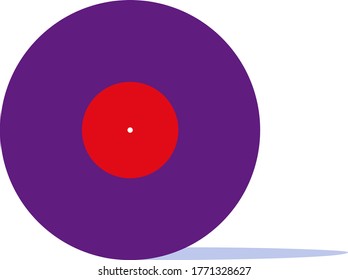 Vector vinil illustration, isolated on white background.