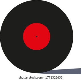 Vector vinil illustration, isolated on white background.