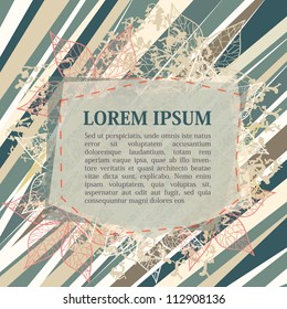 Vector vintage abstract background with lines and stains