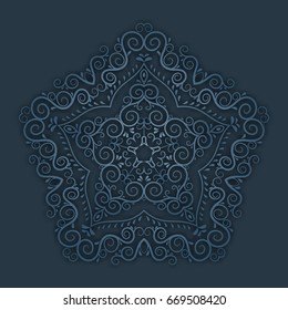 Vector vintage abstract paper pattern with shadows