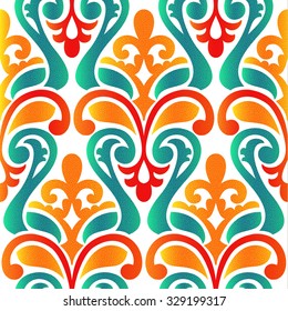Vector Vintage abstract seamless pattern. Colorful background