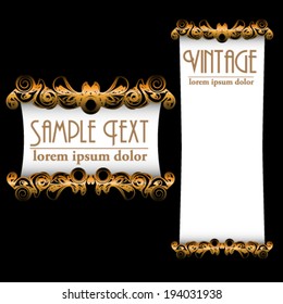 Vector vintage, abstract swirl header