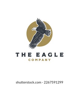 Vector vintage american eagle logo template