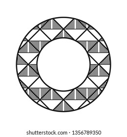 Vector vintage art deco decorative ornamental round element for design rosette, invitation card, print. Retro vintage logo.