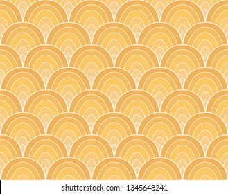 Vector Vintage Art Deco Seamless Pattern. Wavy texture. Retro stylish background.