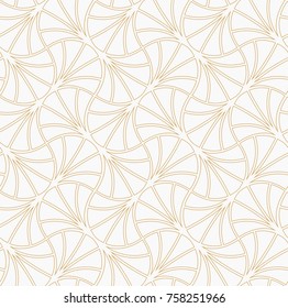 Vector Vintage Art Deco Seamless Pattern. Wavy texture with circles. Retro stylish background.