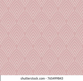 Vector Vintage Art Deco Seamless Pattern. Wavy texture with circles. Retro stylish background.