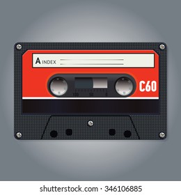 Vector vintage audiotape