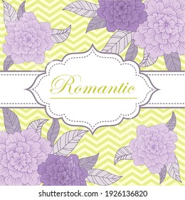 Vektor-Vintage-Hintergrund mit abstrakten Blumen. Vorlage für Hochzeitseinladungen, Retro-Rahmen, Grußkarten, Label, Cover.