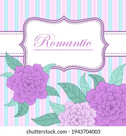 Fondo vectorial vintage con flores abstractas. Plantilla para invitaciones de boda, marco retro, tarjetas de felicitación, etiqueta, portada.