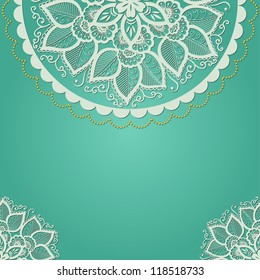 Vector vintage background with floral elements