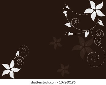 Vector vintage background with flowers