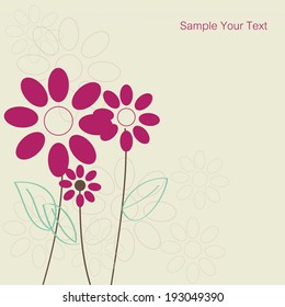 vector vintage background with flowers