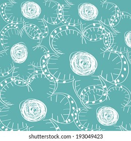 vector vintage background with flowers