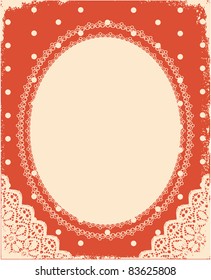 Vector vintage background with vintage frame and decoration for design