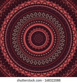 Vector vintage background.  Mandala. Indian decorative pattern.
