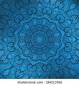 Vector vintage background. Mandala. Indian decorative pattern.