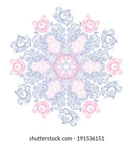 Vector vintage background. Mandala. Indian decorative pattern.